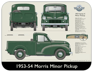 Morris Minor Pickup Series II 1953-54 Place Mat, Medium